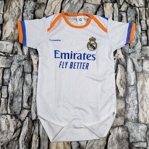 Real Madrid Baby Jersey, Real Madrid  Soccer bodysuit